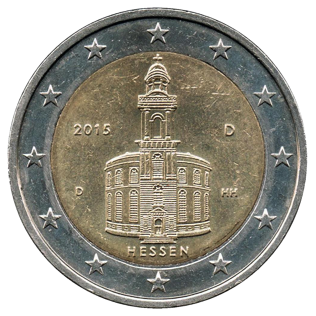 2 euros conmemorativa Estado de Hesse, Iglesia de San Pablo en Frankfurt